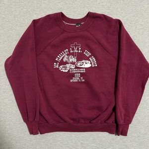 Vintage‎ 1986 Jean Top Mt Pleasant Church Racing Sweatshirt Maroon Size Large